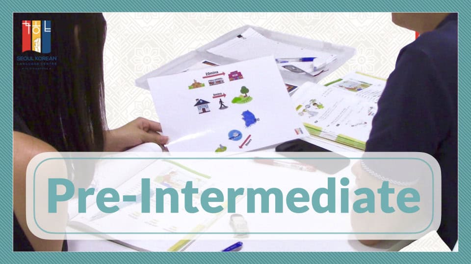 Korean language pre-intermediate class