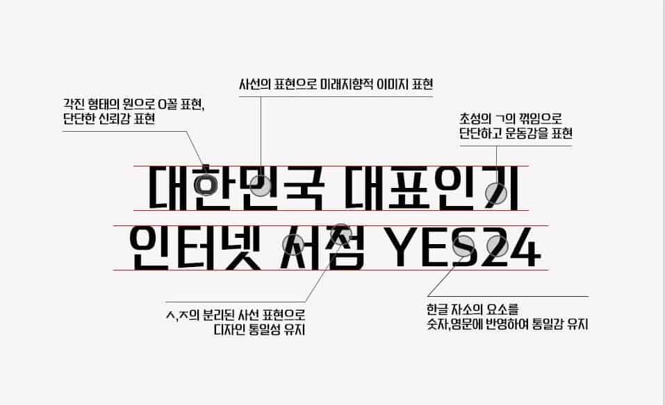 Korean font yes24