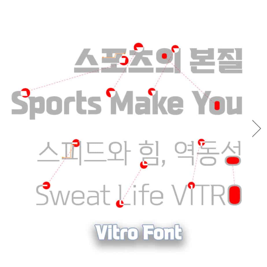 Korean font Vitro